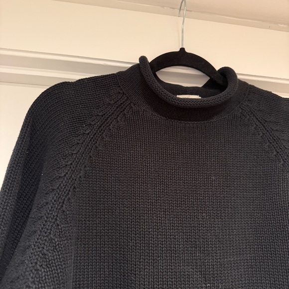 J. Crew Vintage Black Knit Rollneck Turtleneck Sweater - Picture 2 of 5